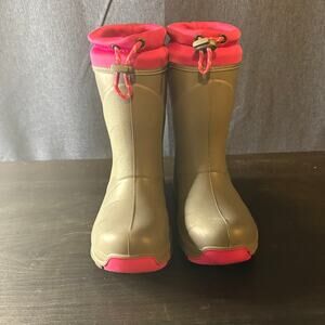 Kodiak Canada's Boots Michelin Youth Girls Rubber Winter Boots US 3 Pink/Gray